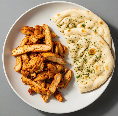 9. Chicken Shawarma Plate & 2 Naan Bread 