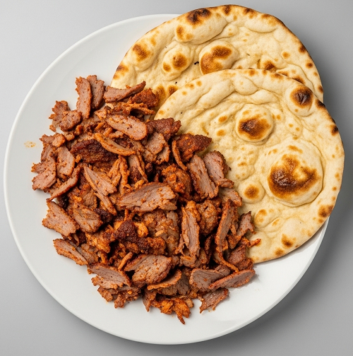 10. Lamb Shawarma Plate & 2 Naan Bread 