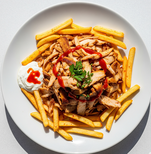11. Chicken Shawarma Meat & Chips 