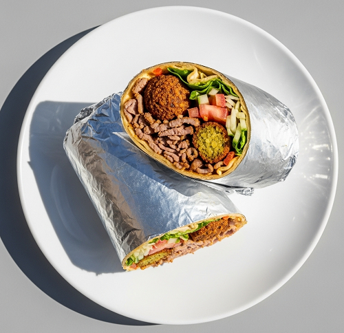 6. Lamb Shawarma Falafel In Wrap 