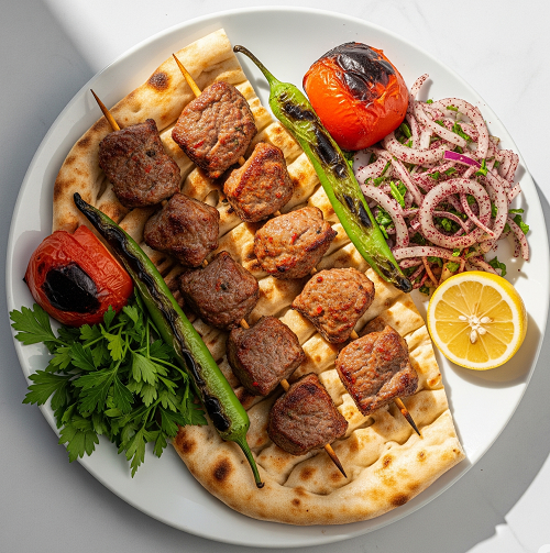22. Charcoal Lamb Shish & 1 Naan Bread 
