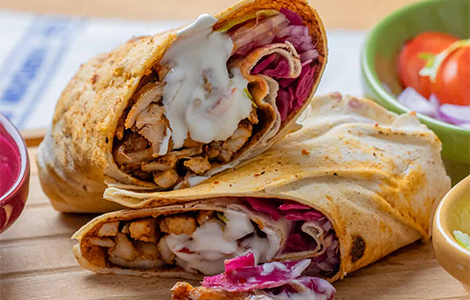 Chicken shawarma wrap